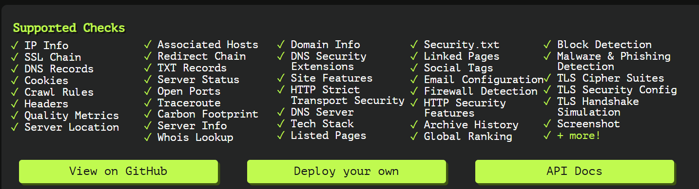 网站检测工具 Web-Check 网站检测工具 Web-Check